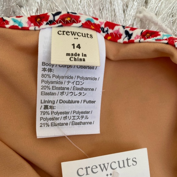 J. Crew Factory New Big Girl’s Floral One-Shoulder Ruffle 2-Piece Bikini - Picture 7 of 8